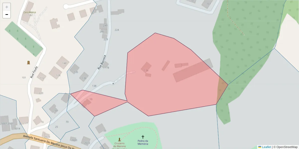 Mapa detalhado do código postal 4630-012 com limites, códigos postais vizinhos e agências dos correios