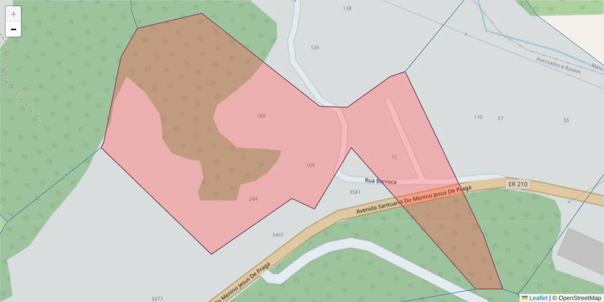 Mapa detalhado do código postal 4630-052 com limites, códigos postais vizinhos e agências dos correios