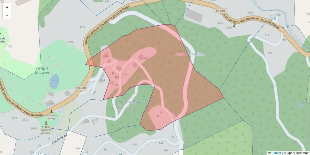 Mapa detalhado do código postal 4630-071 com limites, códigos postais vizinhos e agências dos correios