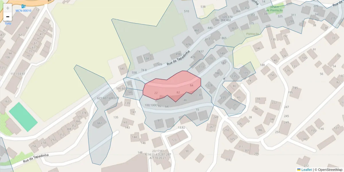 Mapa detalhado do código postal 4630-139 com limites, códigos postais vizinhos e agências dos correios