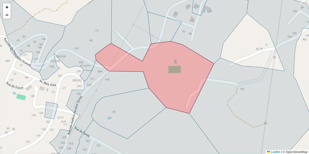 Mapa detalhado do código postal 4630-143 com limites, códigos postais vizinhos e agências dos correios