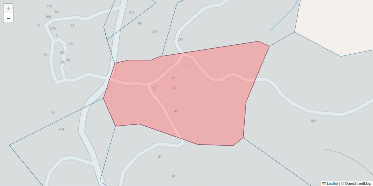 Mapa detalhado do código postal 4630-151 com limites, códigos postais vizinhos e agências dos correios