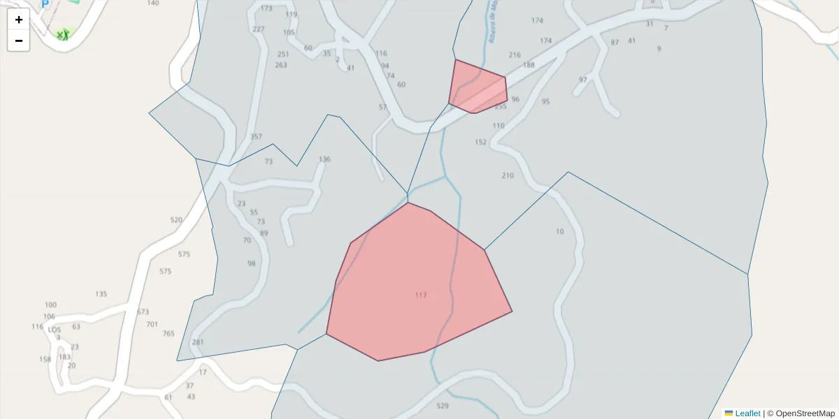Mapa detalhado do código postal 4630-160 com limites, códigos postais vizinhos e agências dos correios