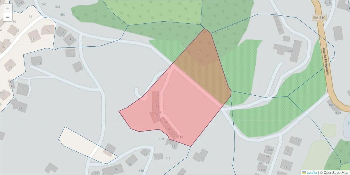 Mapa detalhado do código postal 4630-251 com limites, códigos postais vizinhos e agências dos correios