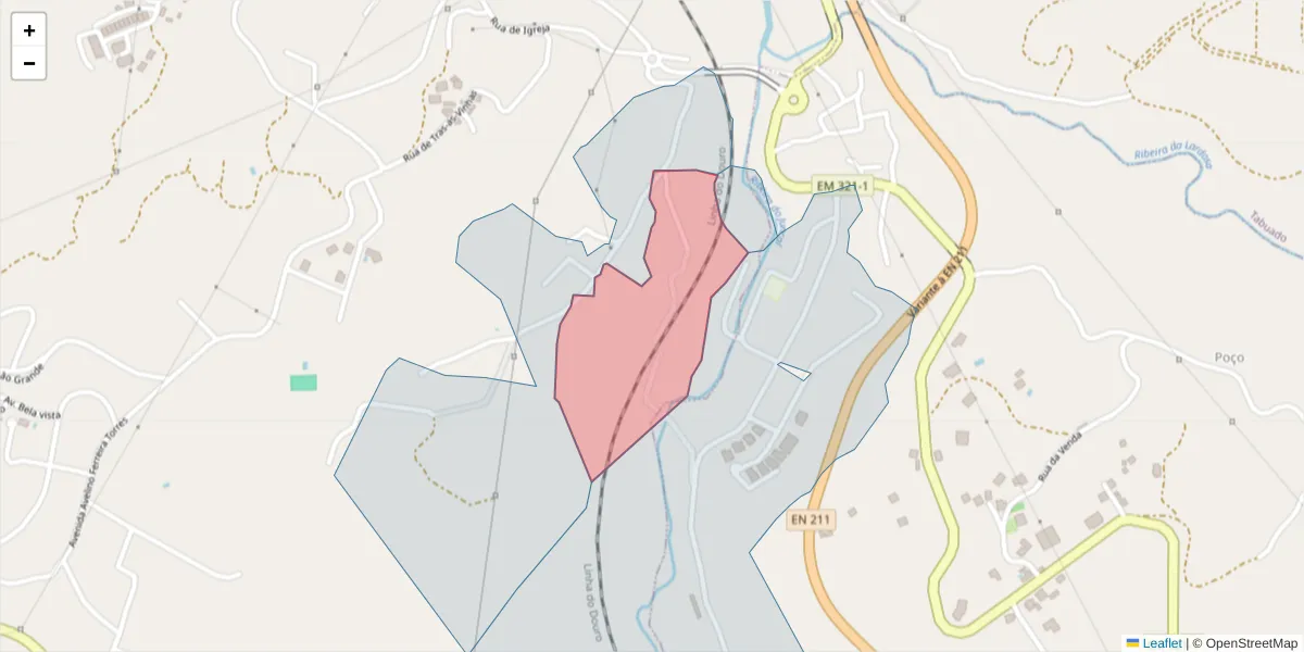 Mapa detalhado do código postal 4630-313 com limites, códigos postais vizinhos e agências dos correios