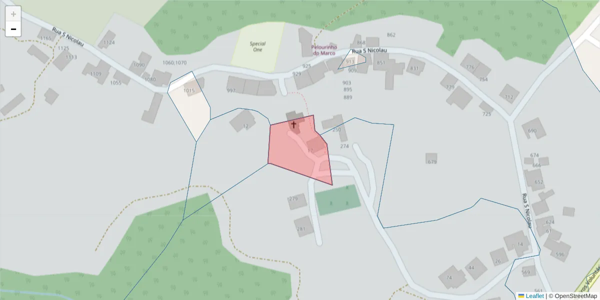 Mapa detalhado do código postal 4630-410 com limites, códigos postais vizinhos e agências dos correios