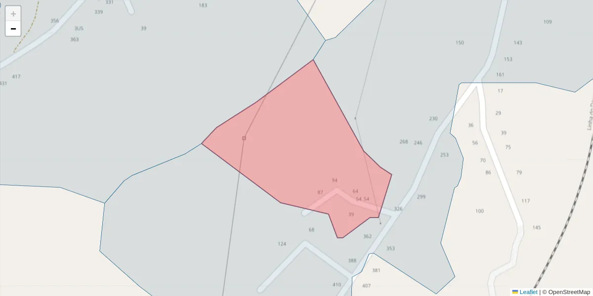 Mapa detalhado do código postal 4630-440 com limites, códigos postais vizinhos e agências dos correios