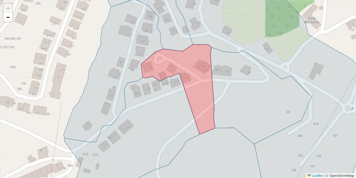 Mapa detalhado do código postal 4630-473 com limites, códigos postais vizinhos e agências dos correios