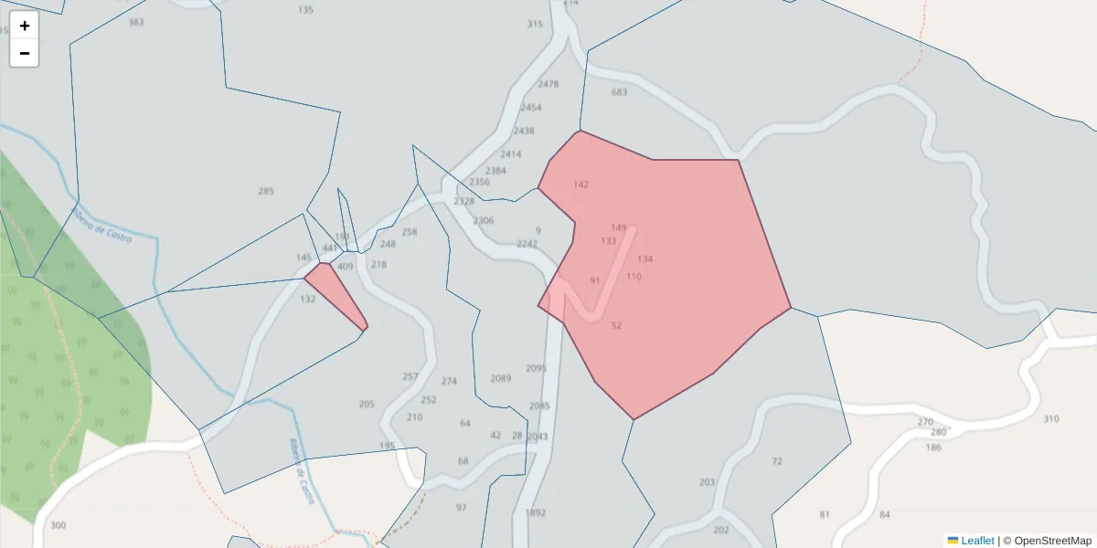 Mapa detalhado do código postal 4630-511 com limites, códigos postais vizinhos e agências dos correios