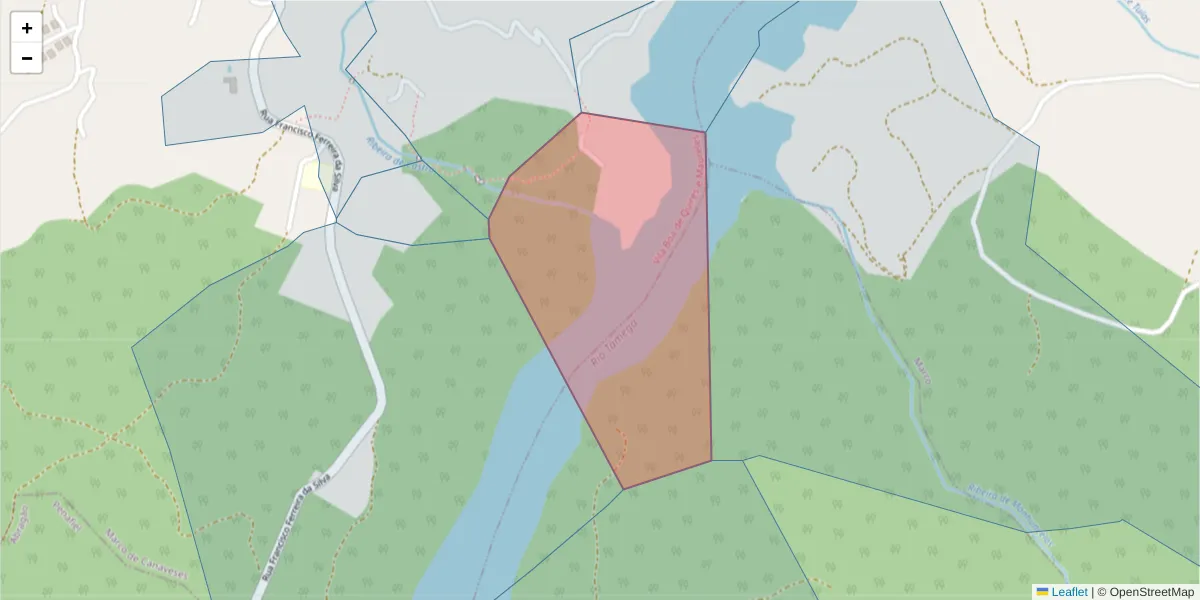 Mapa detalhado do código postal 4630-514 com limites, códigos postais vizinhos e agências dos correios