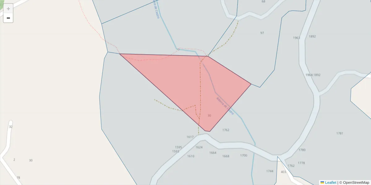 Mapa detalhado do código postal 4630-516 com limites, códigos postais vizinhos e agências dos correios
