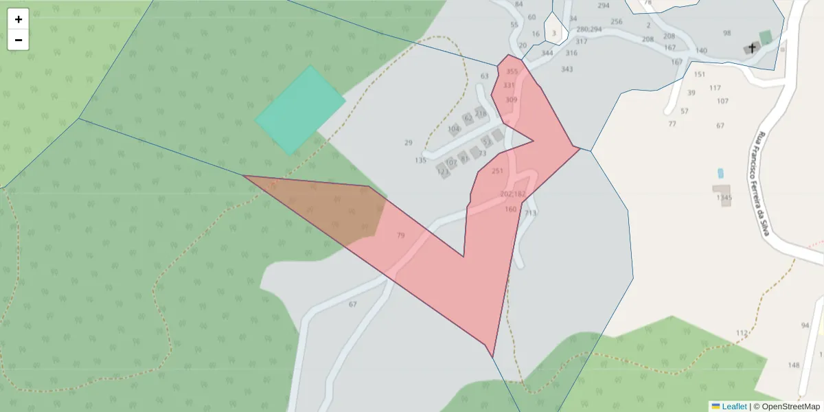 Mapa detalhado do código postal 4630-526 com limites, códigos postais vizinhos e agências dos correios