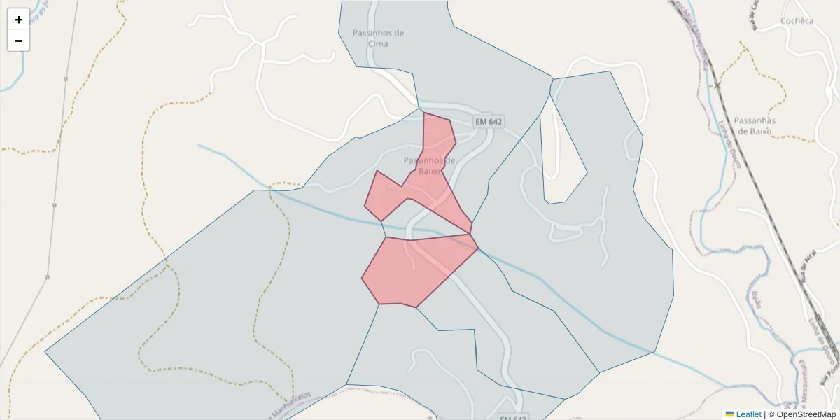 Mapa detalhado do código postal 4630-547 com limites, códigos postais vizinhos e agências dos correios
