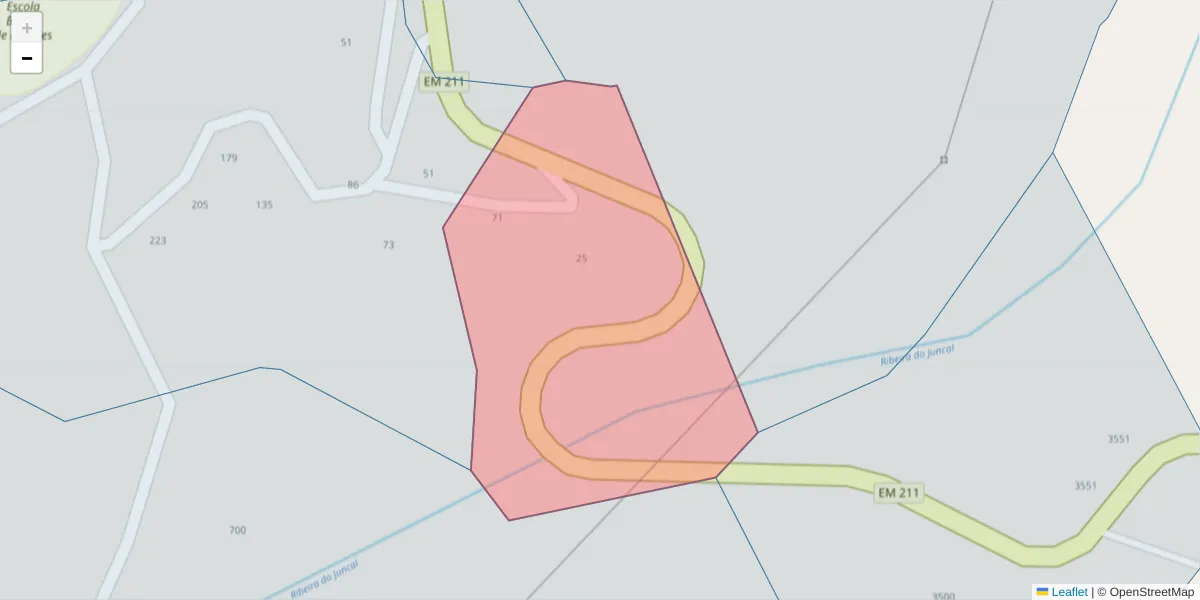 Mapa detalhado do código postal 4630-550 com limites, códigos postais vizinhos e agências dos correios