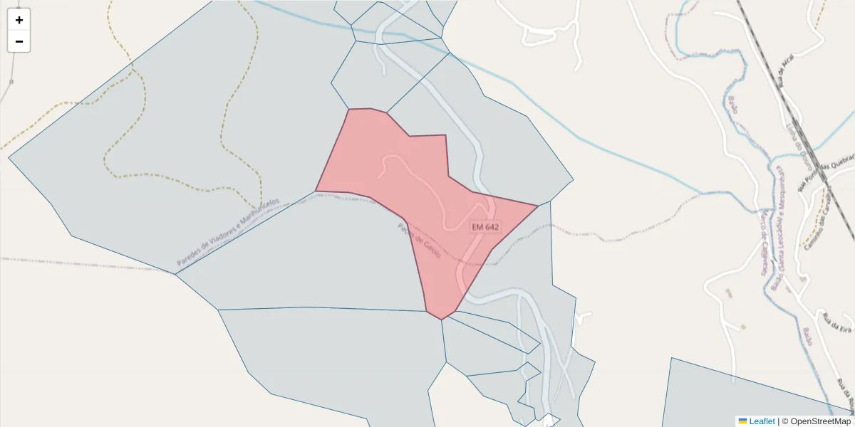 Mapa detalhado do código postal 4630-567 com limites, códigos postais vizinhos e agências dos correios