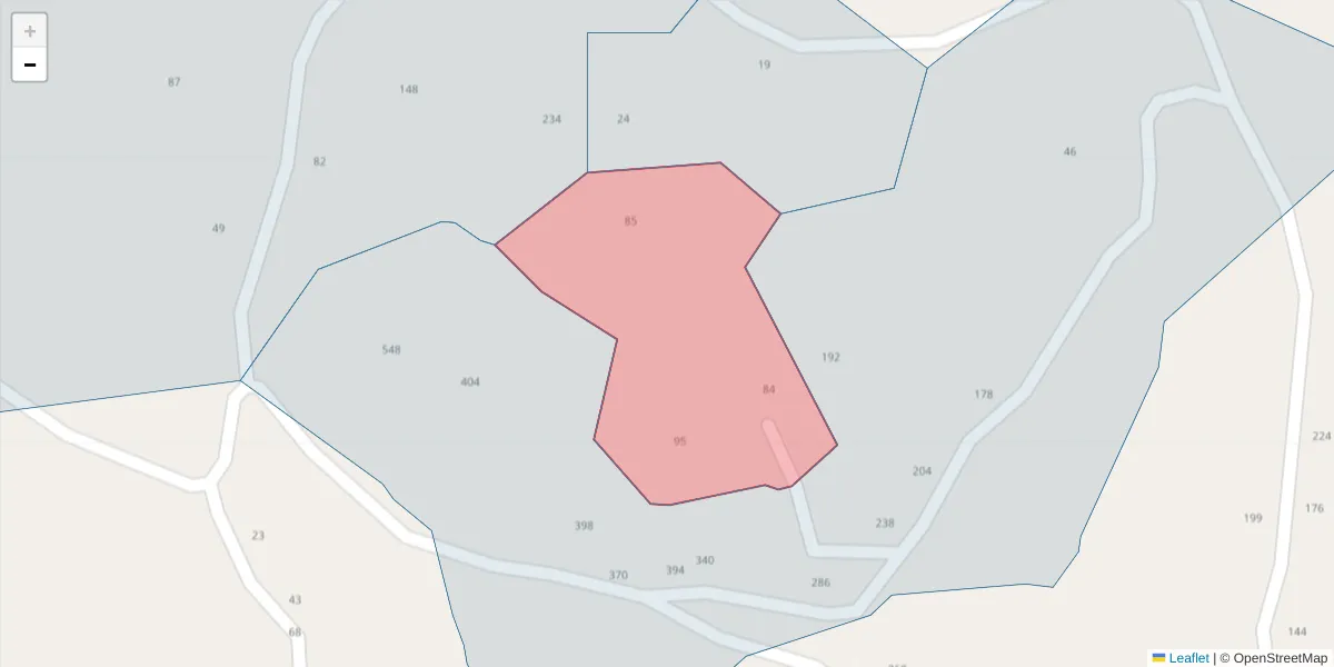 Mapa detalhado do código postal 4630-598 com limites, códigos postais vizinhos e agências dos correios