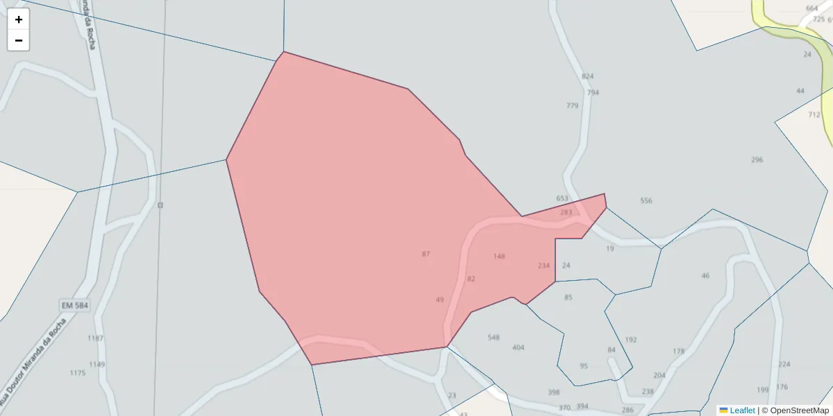 Mapa detalhado do código postal 4630-602 com limites, códigos postais vizinhos e agências dos correios