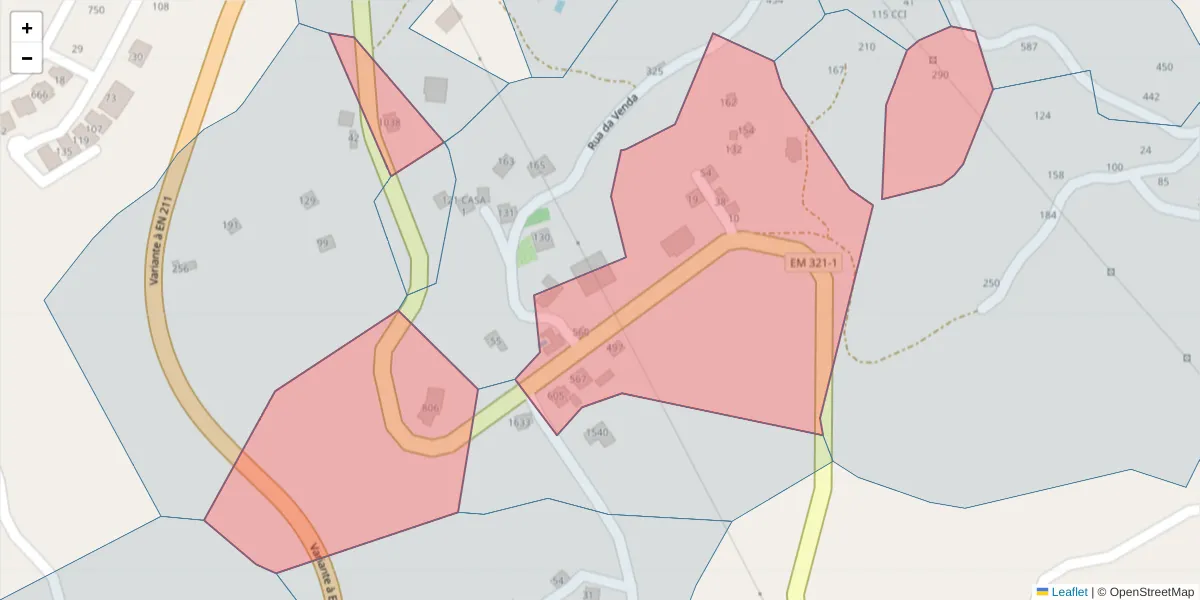 Mapa detalhado do código postal 4630-625 com limites, códigos postais vizinhos e agências dos correios