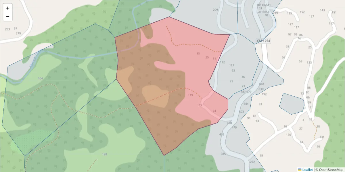 Mapa detalhado do código postal 4630-651 com limites, códigos postais vizinhos e agências dos correios