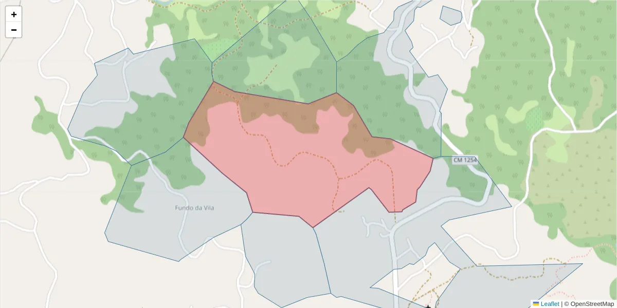 Mapa detalhado do código postal 4630-653 com limites, códigos postais vizinhos e agências dos correios