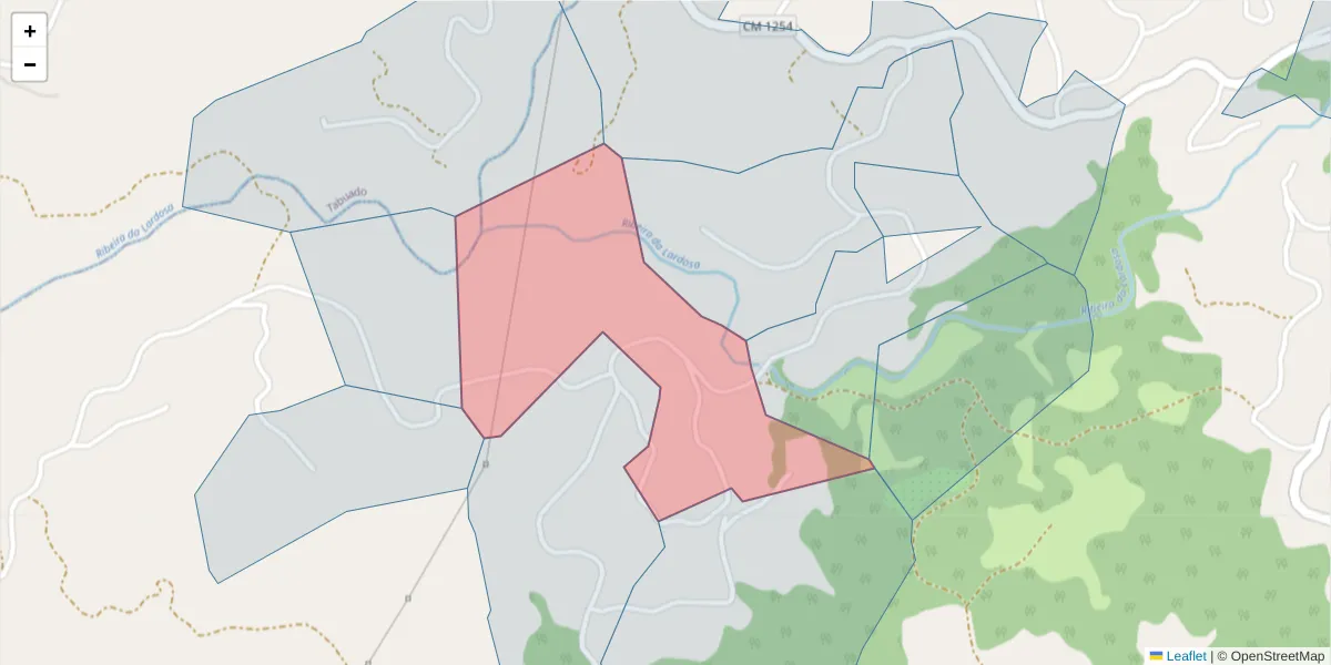 Mapa detalhado do código postal 4630-681 com limites, códigos postais vizinhos e agências dos correios