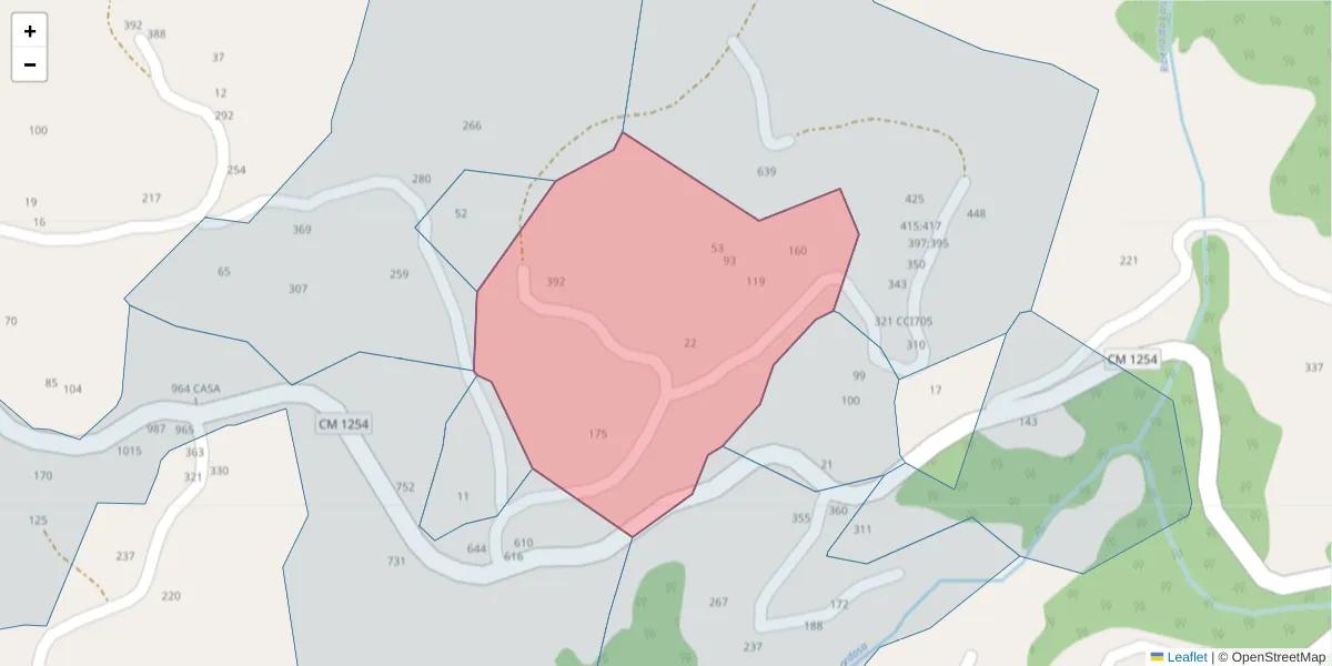 Mapa detalhado do código postal 4630-704 com limites, códigos postais vizinhos e agências dos correios