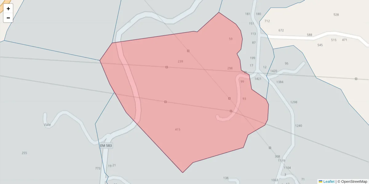 Mapa detalhado do código postal 4630-712 com limites, códigos postais vizinhos e agências dos correios