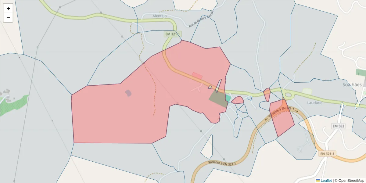 Mapa detalhado do código postal 4630-731 com limites, códigos postais vizinhos e agências dos correios