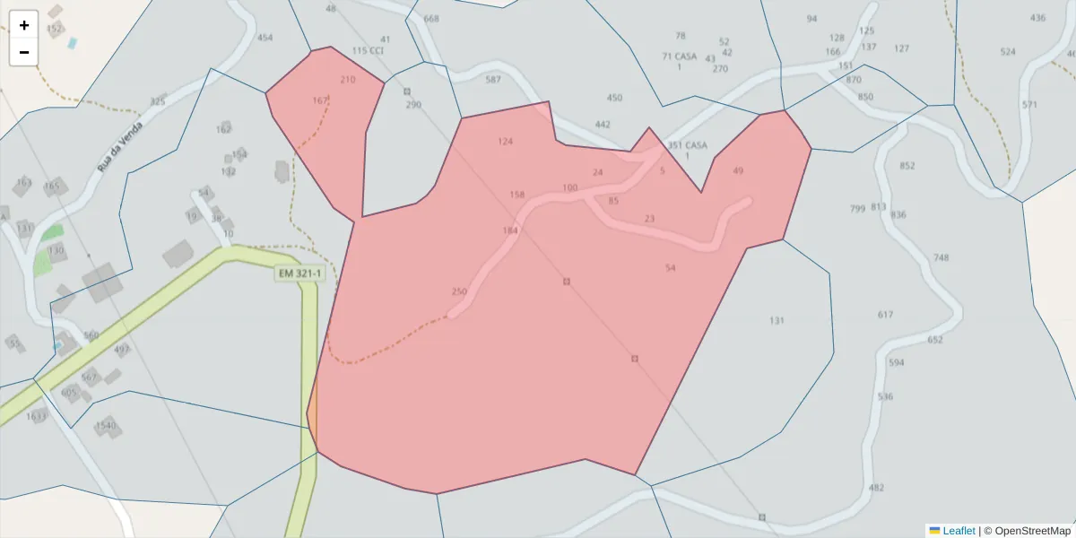 Mapa detalhado do código postal 4630-765 com limites, códigos postais vizinhos e agências dos correios