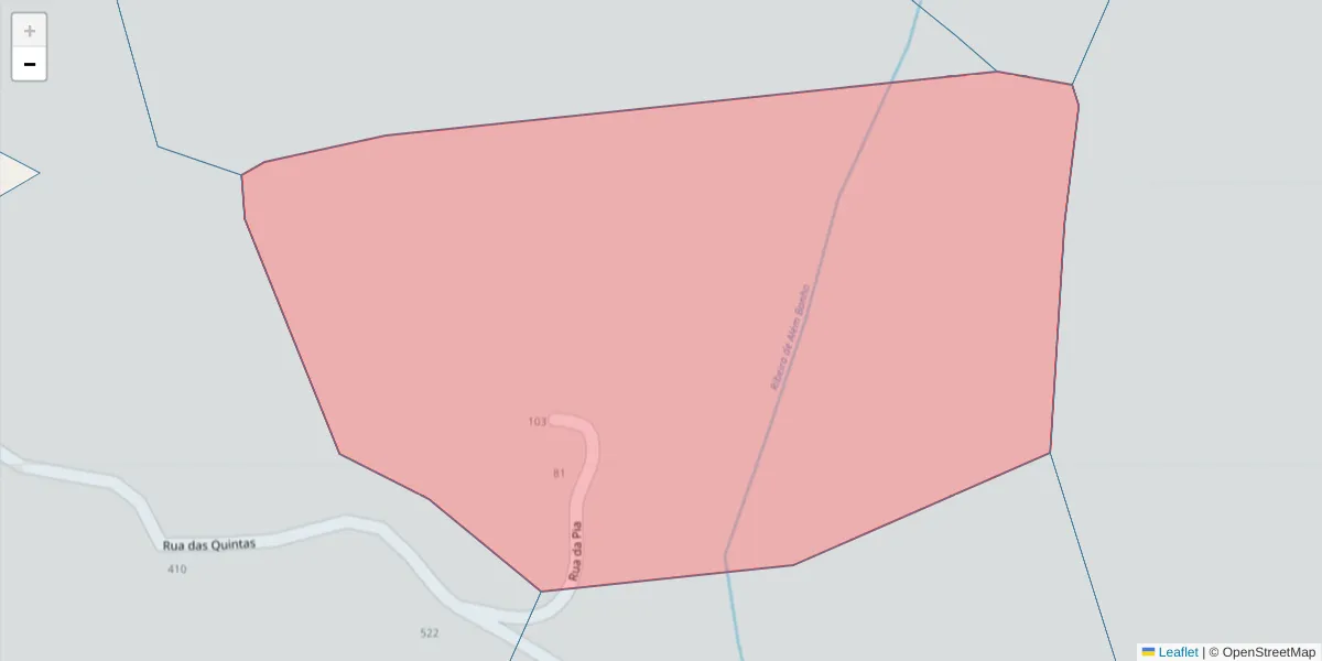 Mapa detalhado do código postal 4635-043 com limites, códigos postais vizinhos e agências dos correios