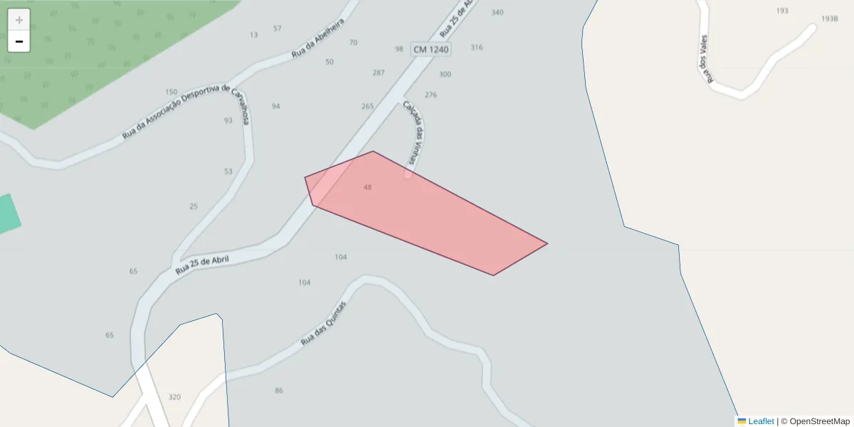 Mapa detalhado do código postal 4635-062 com limites, códigos postais vizinhos e agências dos correios