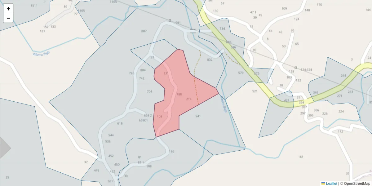 Mapa detalhado do código postal 4635-071 com limites, códigos postais vizinhos e agências dos correios