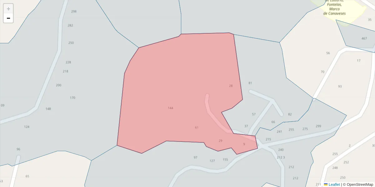 Mapa detalhado do código postal 4635-132 com limites, códigos postais vizinhos e agências dos correios