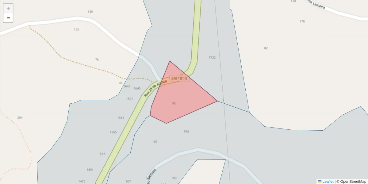 Mapa detalhado do código postal 4635-173 com limites, códigos postais vizinhos e agências dos correios
