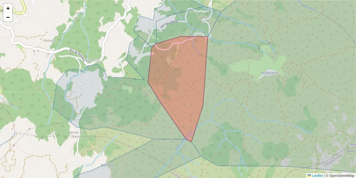 Mapa detalhado do código postal 4635-178 com limites, códigos postais vizinhos e agências dos correios