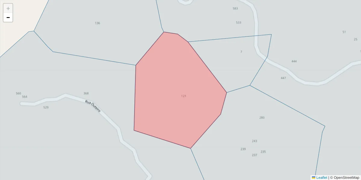 Mapa detalhado do código postal 4635-199 com limites, códigos postais vizinhos e agências dos correios