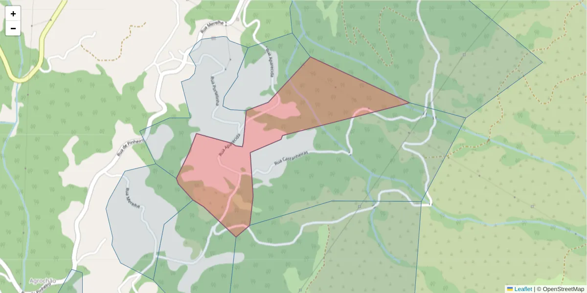 Mapa detalhado do código postal 4635-211 com limites, códigos postais vizinhos e agências dos correios