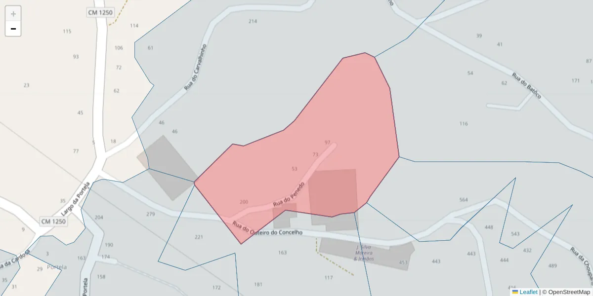 Mapa detalhado do código postal 4635-278 com limites, códigos postais vizinhos e agências dos correios