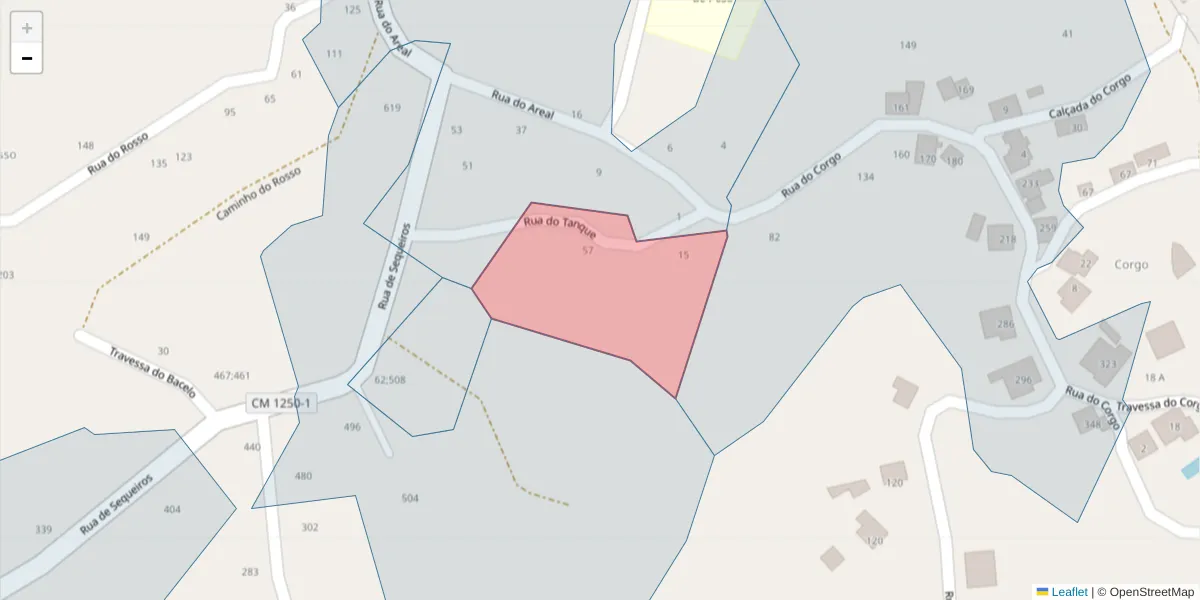 Mapa detalhado do código postal 4635-281 com limites, códigos postais vizinhos e agências dos correios