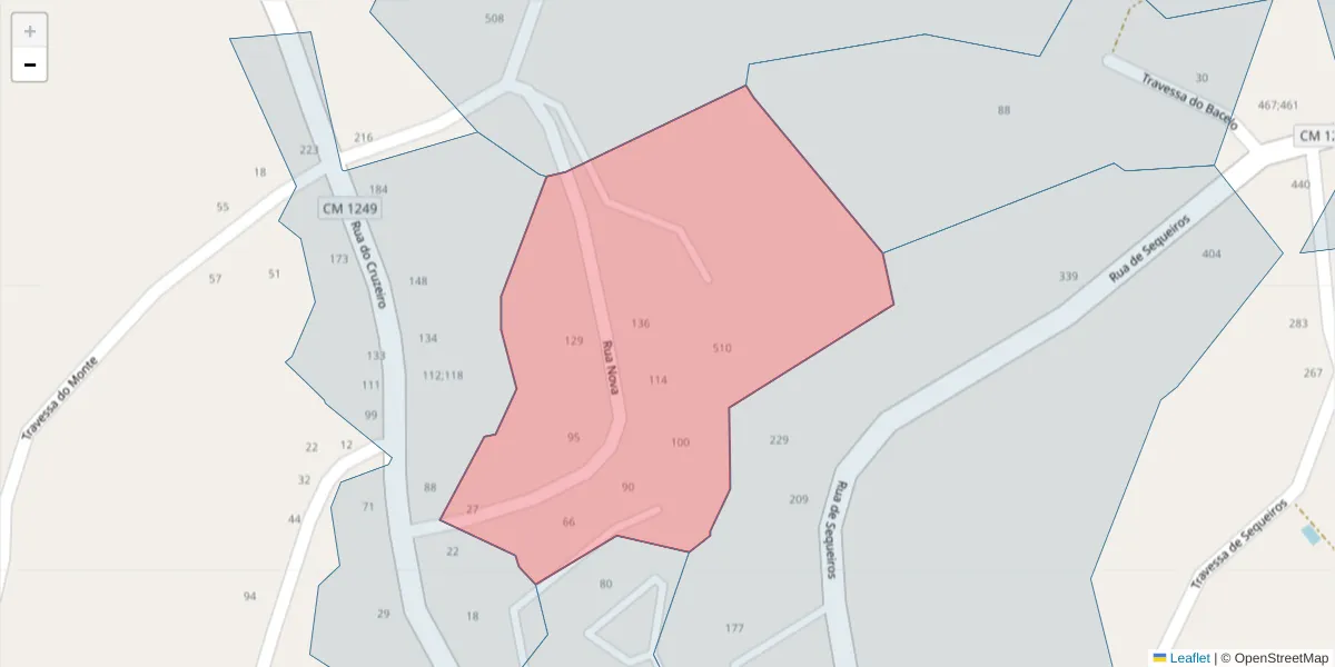 Mapa detalhado do código postal 4635-285 com limites, códigos postais vizinhos e agências dos correios