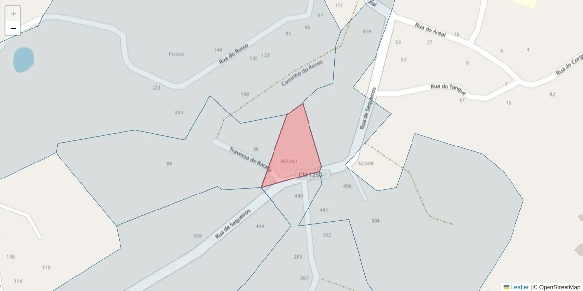 Mapa detalhado do código postal 4635-294;4635-267 com limites, códigos postais vizinhos e agências dos correios