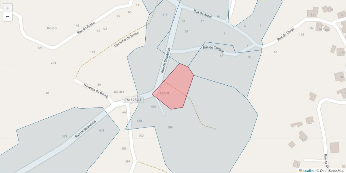 Mapa detalhado do código postal 4635-328;4635-267 com limites, códigos postais vizinhos e agências dos correios