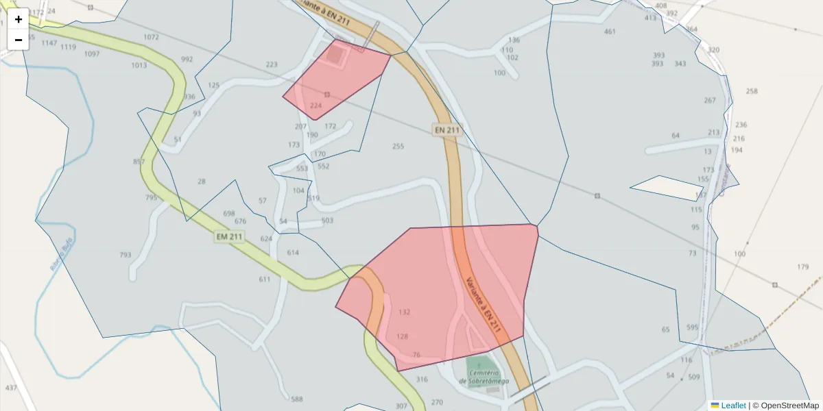 Mapa detalhado do código postal 4635-354 com limites, códigos postais vizinhos e agências dos correios