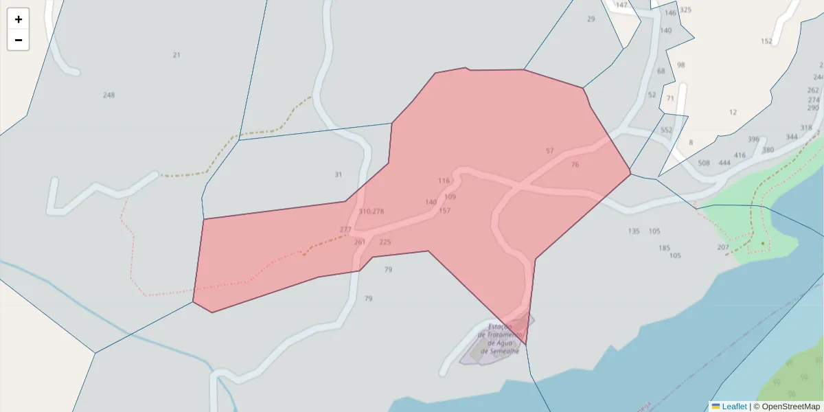 Mapa detalhado do código postal 4635-388 com limites, códigos postais vizinhos e agências dos correios