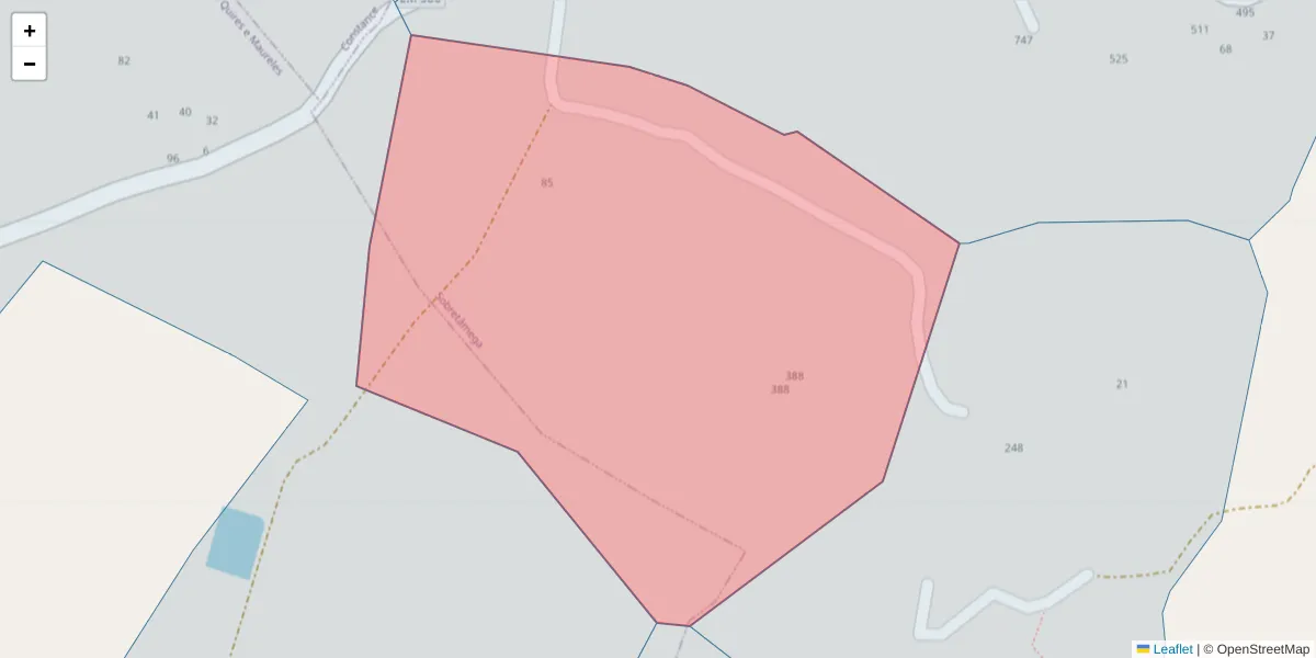 Mapa detalhado do código postal 4635-394 com limites, códigos postais vizinhos e agências dos correios