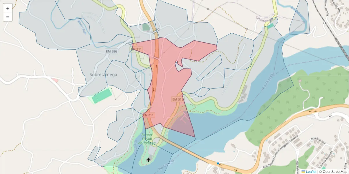 Mapa detalhado do código postal 4635-406 com limites, códigos postais vizinhos e agências dos correios