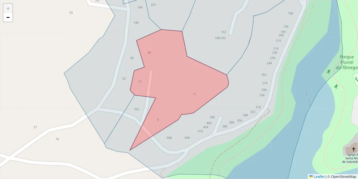 Mapa detalhado do código postal 4635-415 com limites, códigos postais vizinhos e agências dos correios