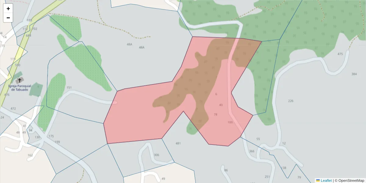 Mapa detalhado do código postal 4635-440 com limites, códigos postais vizinhos e agências dos correios