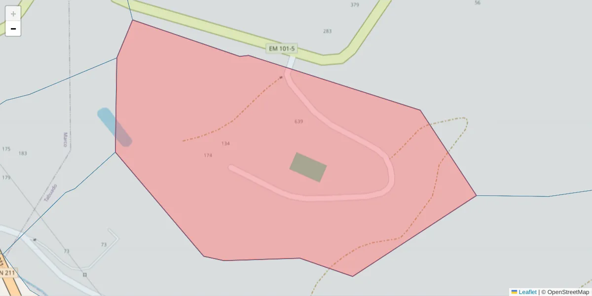Mapa detalhado do código postal 4635-451 com limites, códigos postais vizinhos e agências dos correios