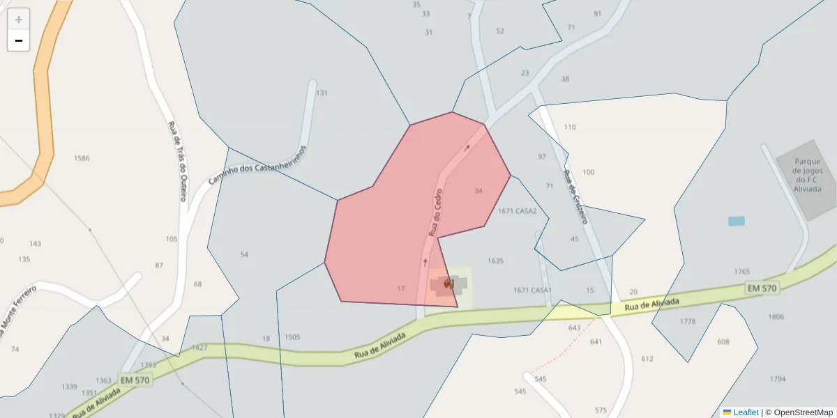 Mapa detalhado do código postal 4635-566 com limites, códigos postais vizinhos e agências dos correios